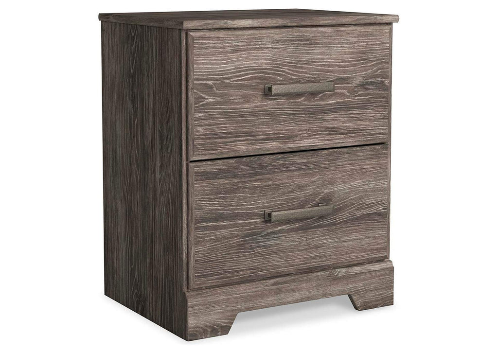 Ralinksi Twin Panel Bed with Mirrored Dresser and 2 Nightstands angled view