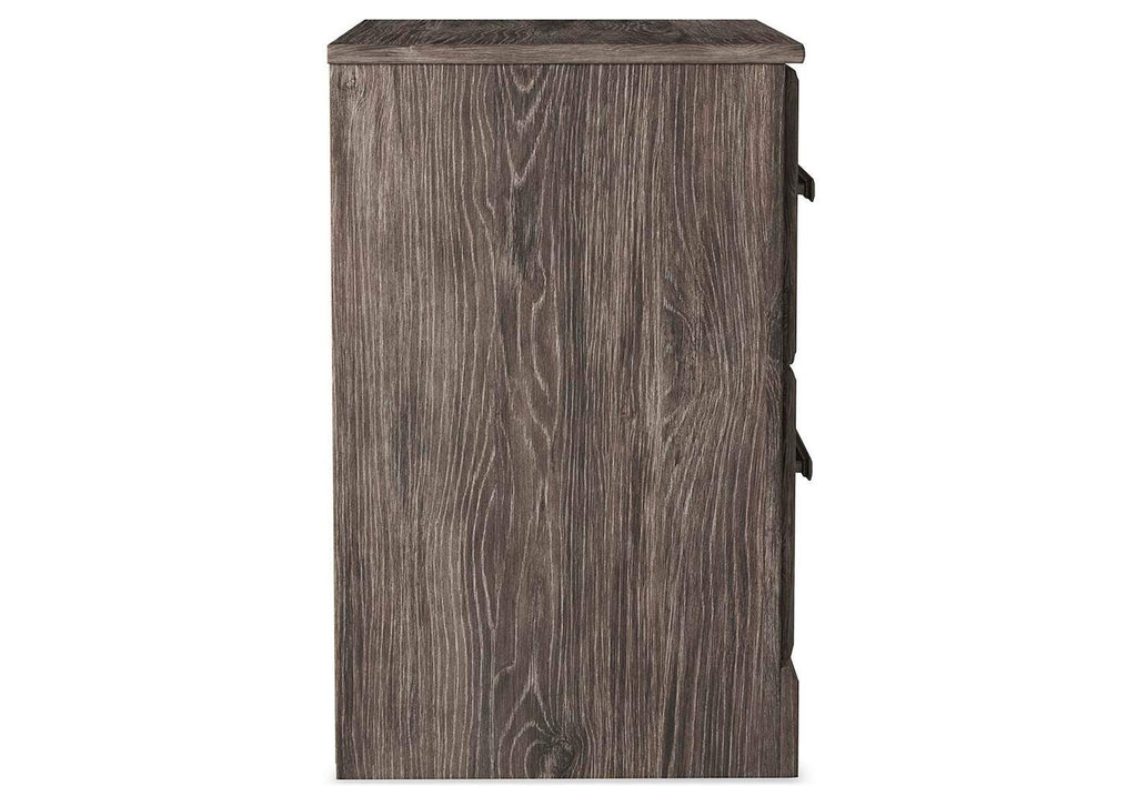 Ralinksi Twin Panel Bed with Mirrored Dresser, Chest and Nightstand side view