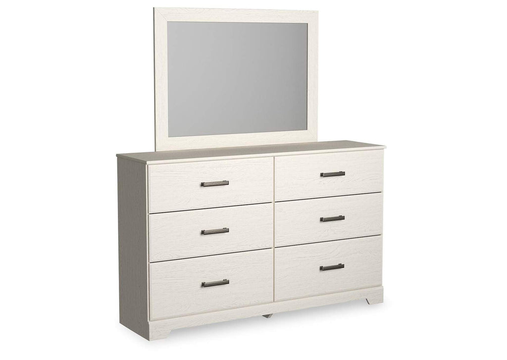 Stelsie Dresser and Mirror angled view