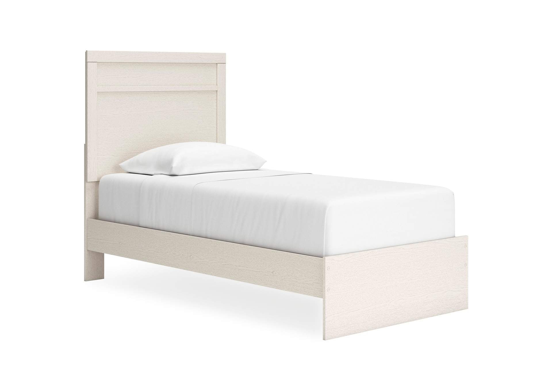 Stelsie Twin Panel Bed with Dresser angled view