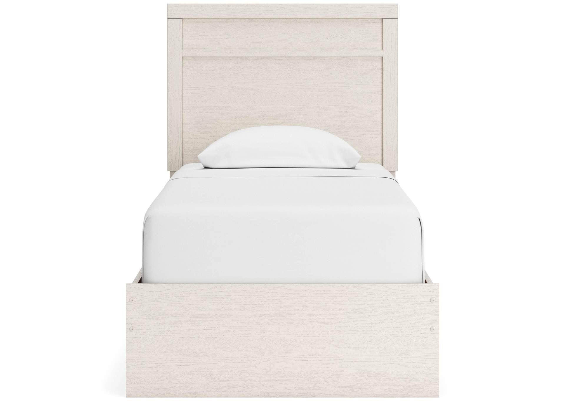 Stelsie Twin Panel Bed with Mirrored Dresser