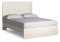 Stelsie Queen Panel Bed with Mirrored Dresser