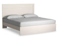 Stelsie King Panel Bed with Mirrored Dresser