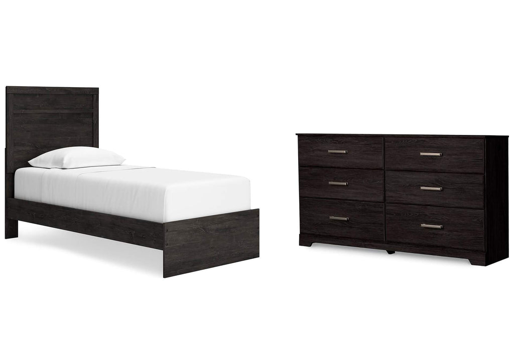 Belachime Twin Panel Bed with Dresser