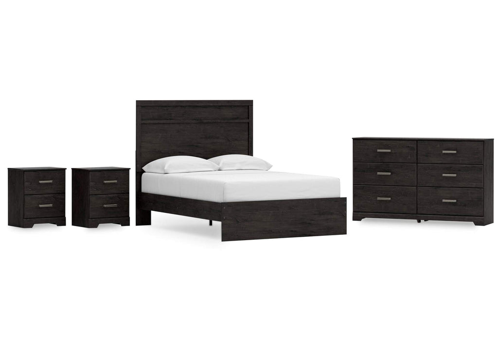 Belachime Full Panel Bed with Dresser and 2 Nightstands
