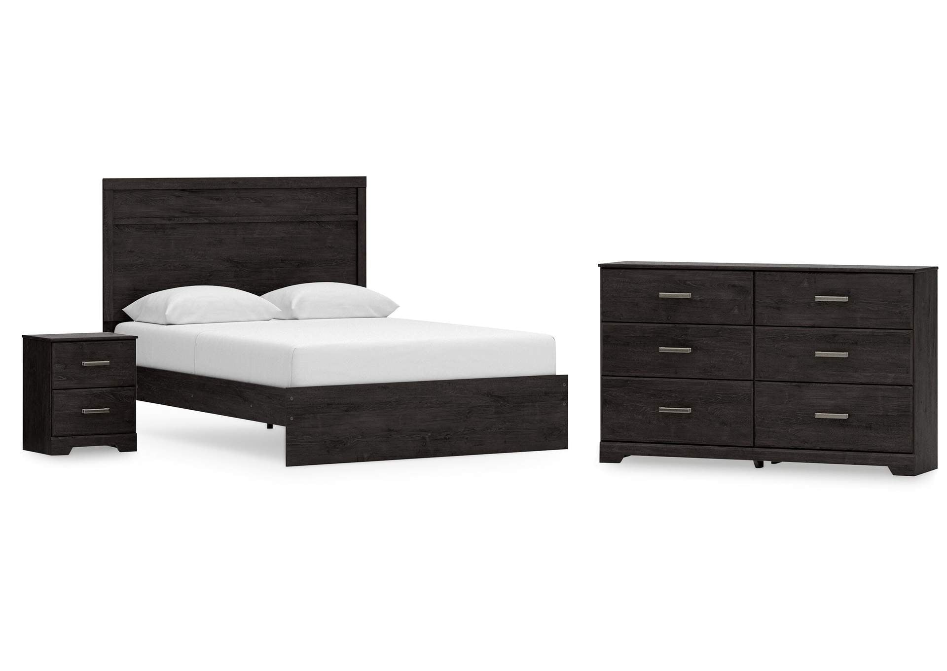 Belachime Queen Panel Bed with Dresser and Nightstand