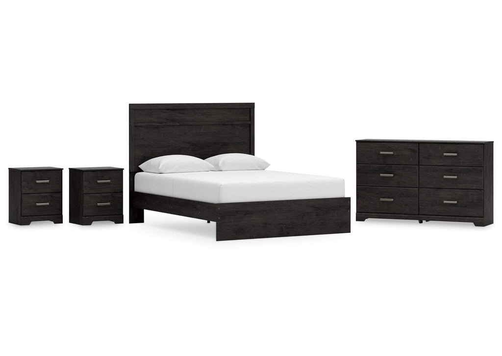 Belachime Queen Panel Bed with Dresser and 2 Nightstands