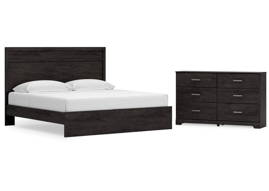 Belachime King Panel Bed with Dresser