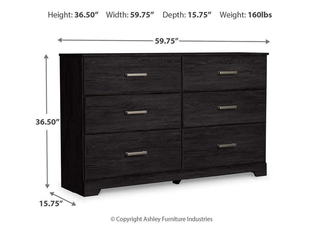 Belachime Twin Panel Bed with Dresser dimensions