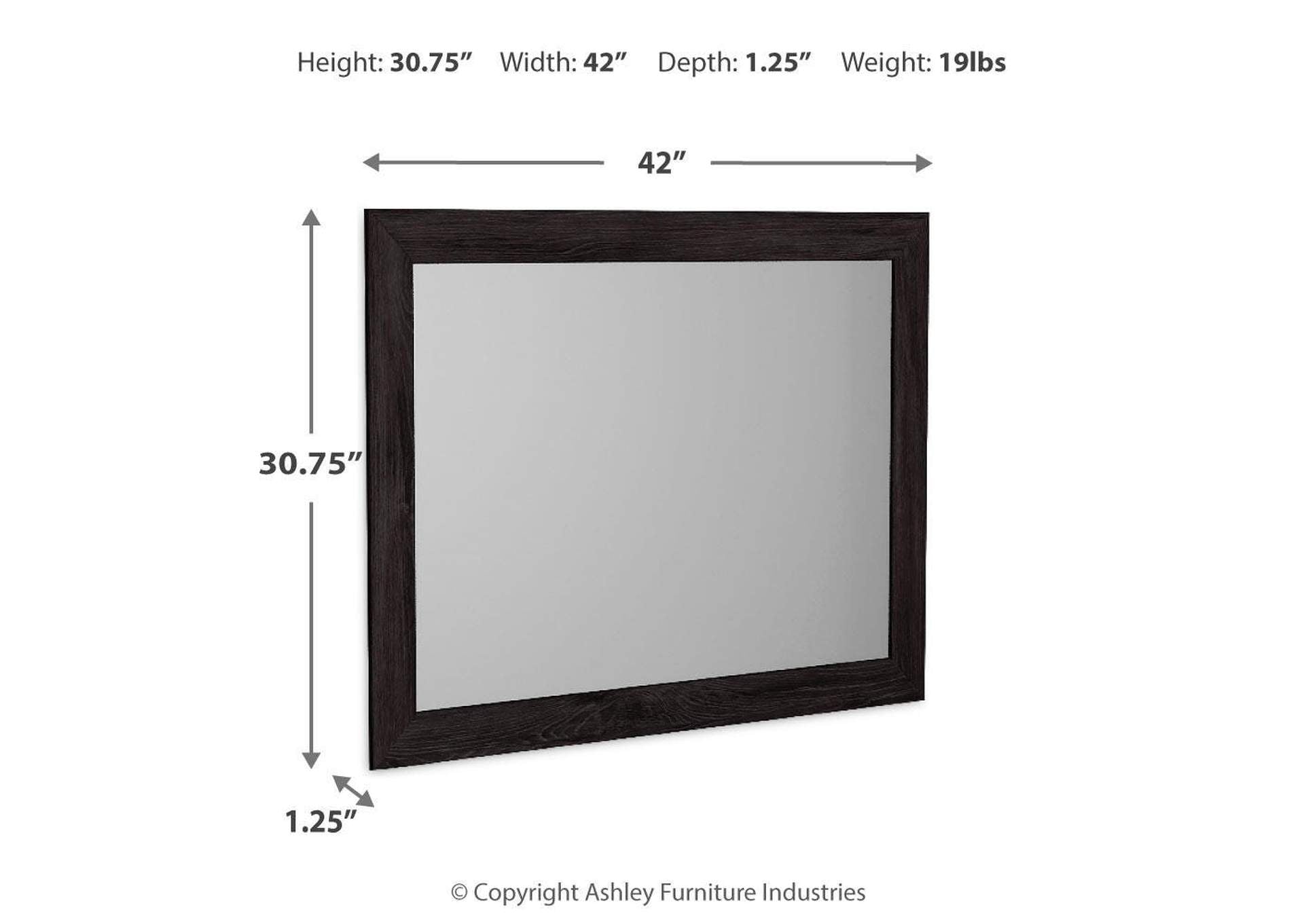 Belachime Bedroom Mirror dimensions
