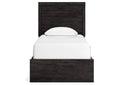 Belachime Twin Panel Bed with Mirrored Dresser