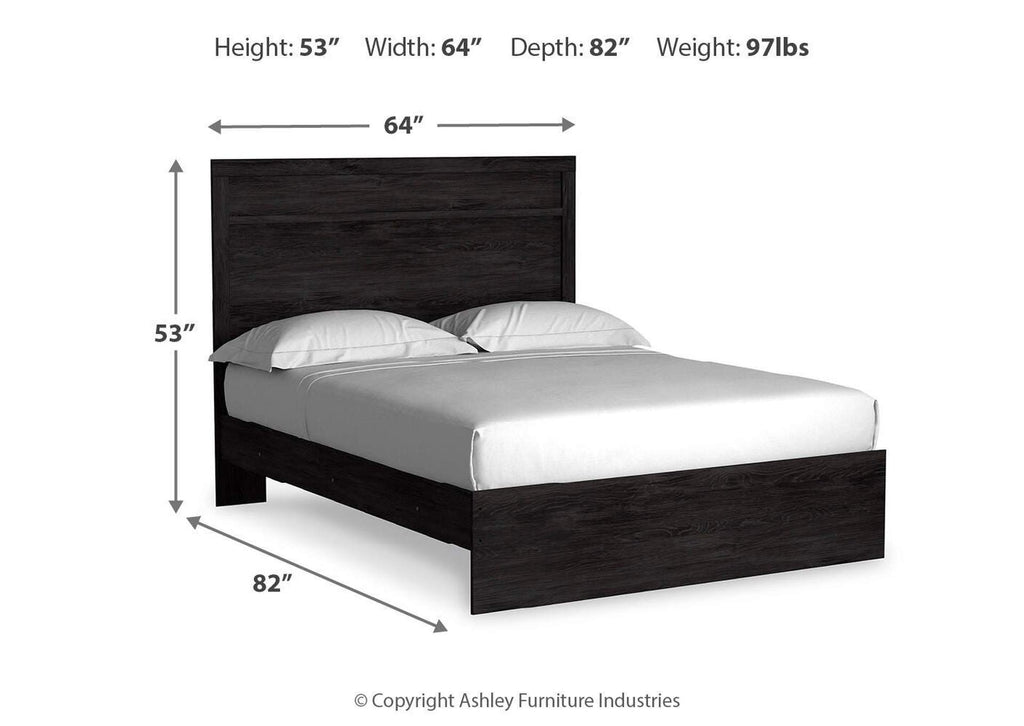 Belachime Queen Panel Bed with Dresser and 2 Nightstands dimensions