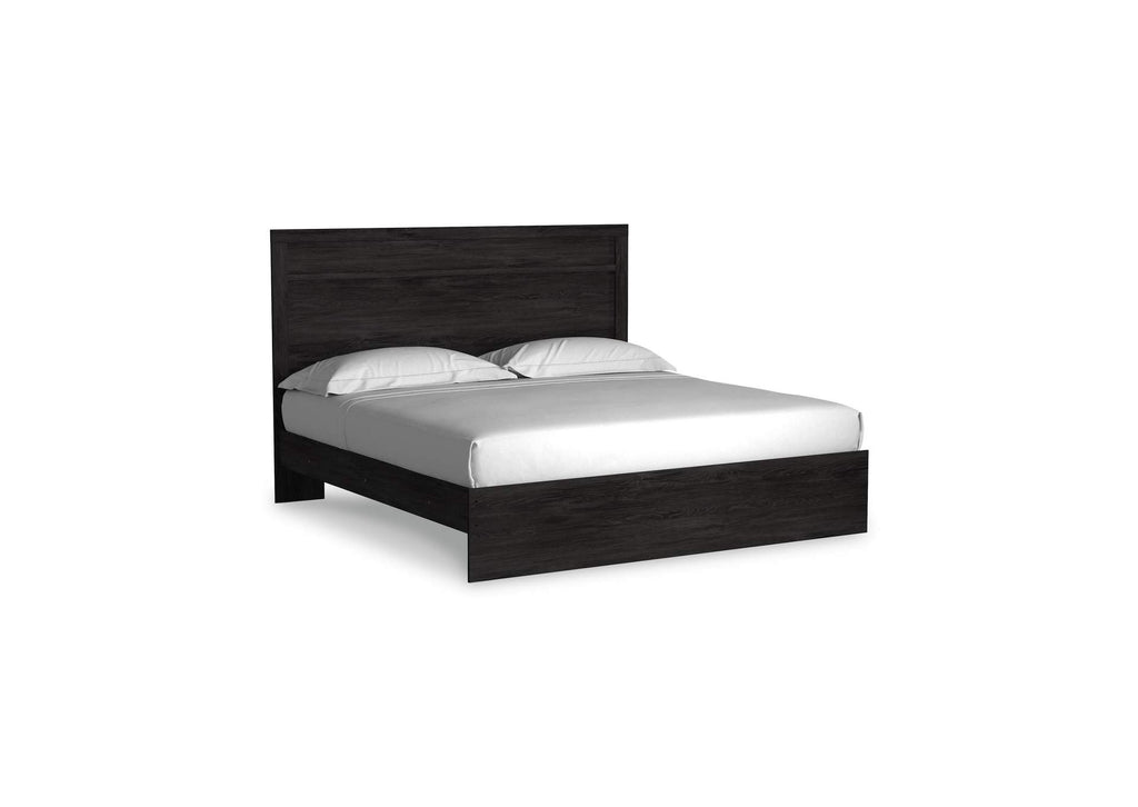 Belachime King Panel Bed with Dresser angled view