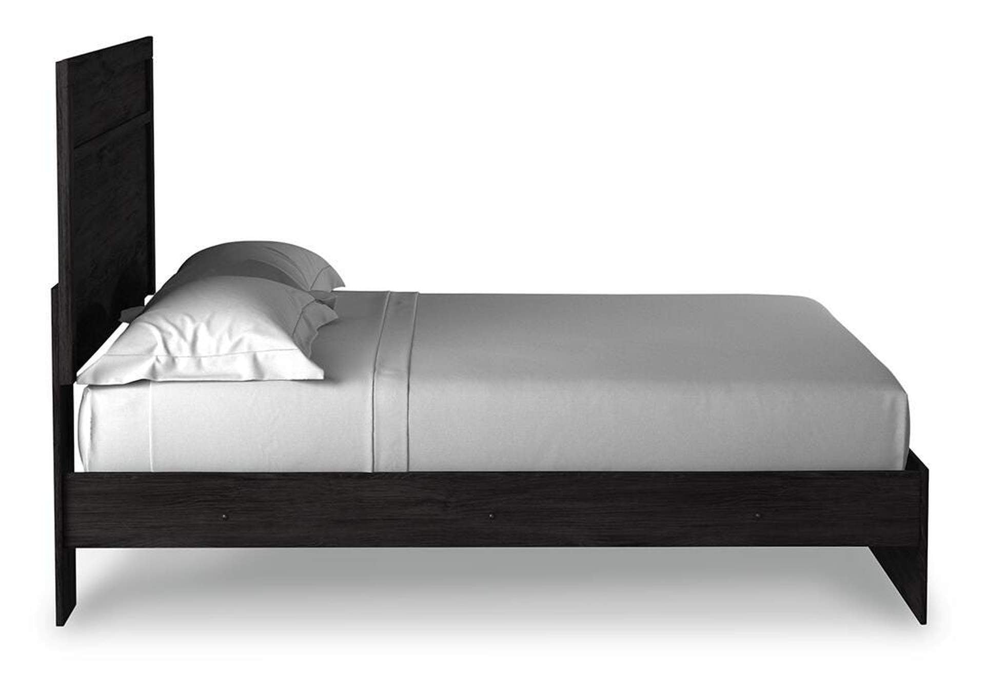 Belachime King Panel Bed with 2 Nightstands side view