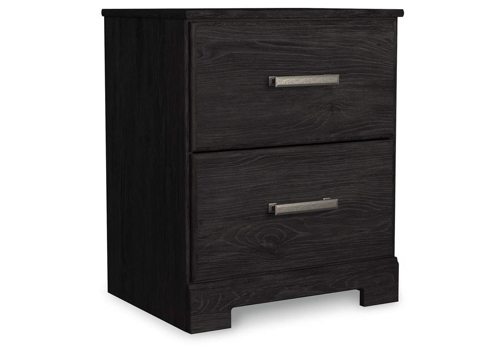 Belachime Twin Panel Bed with Nightstand angled view