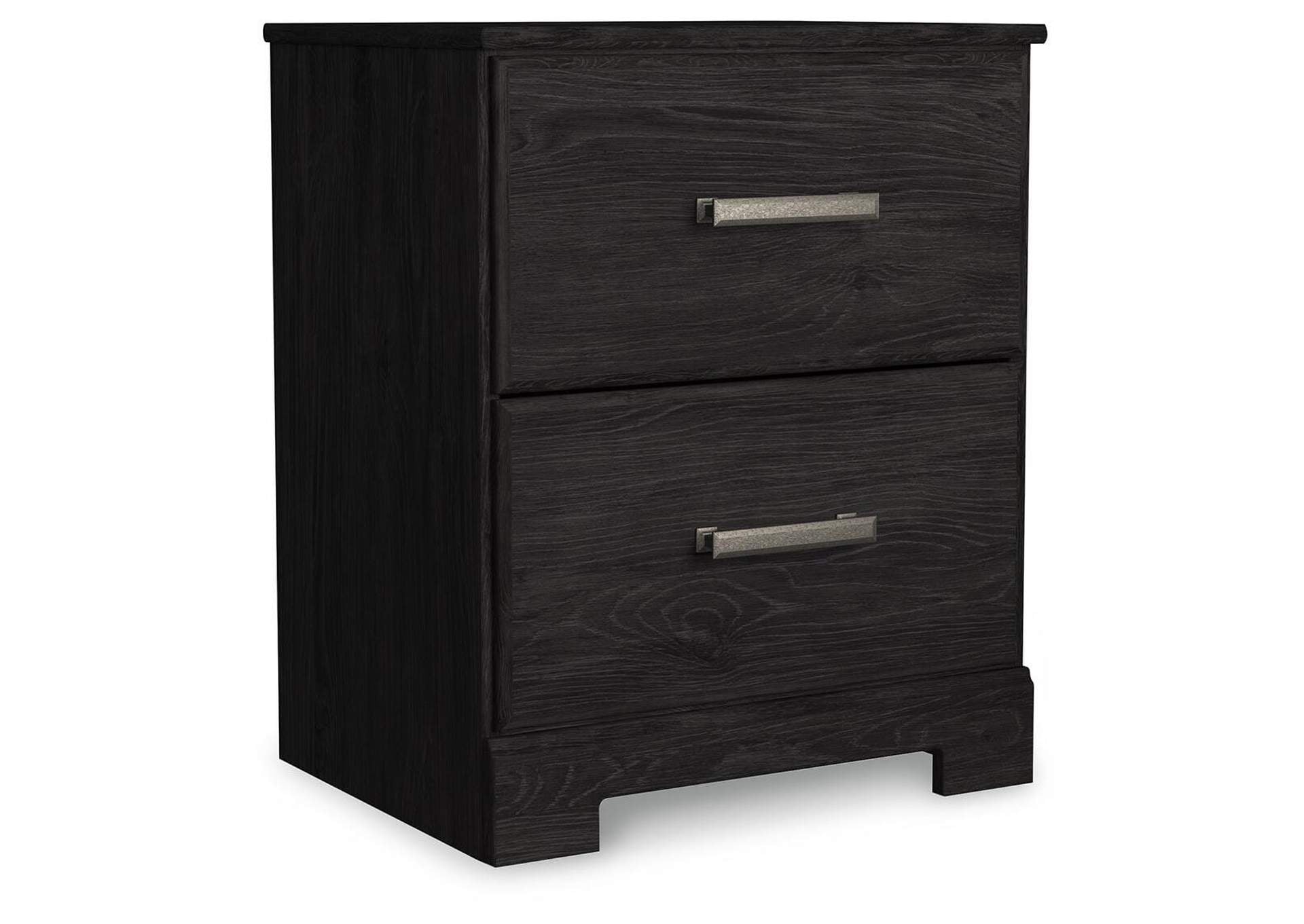 Belachime Twin Panel Bed with Nightstand angled view