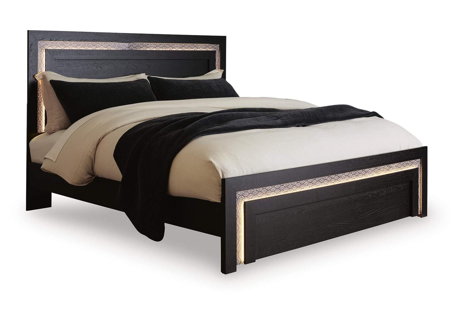Brizmore Queen Panel Bed angled view