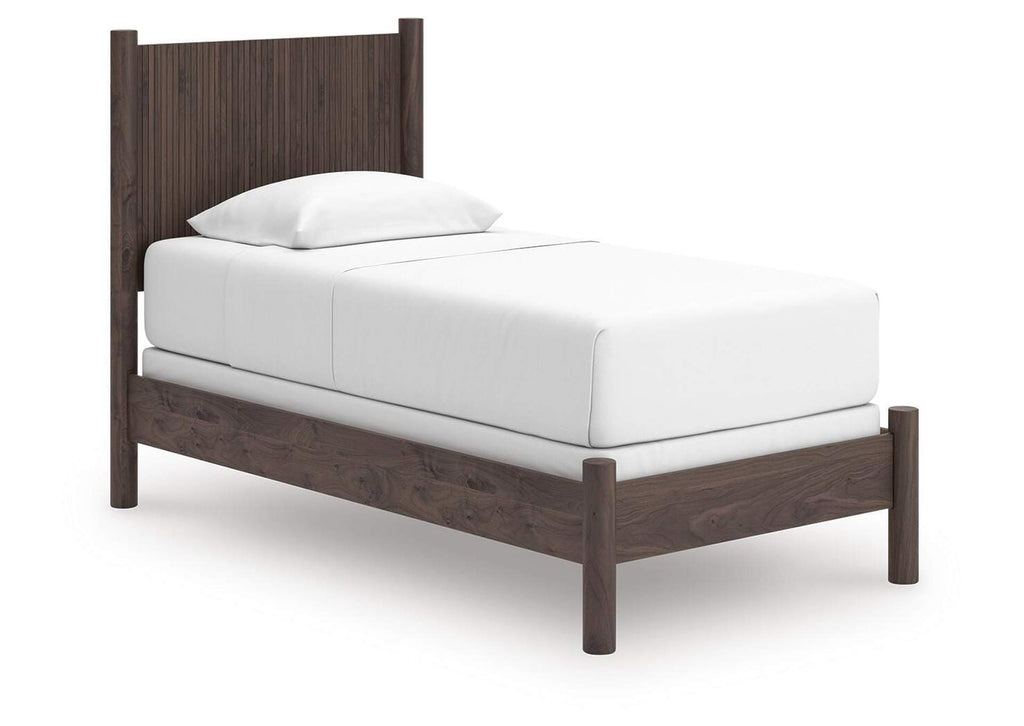 Cadmori Twin Panel Bed and Dresser angled view