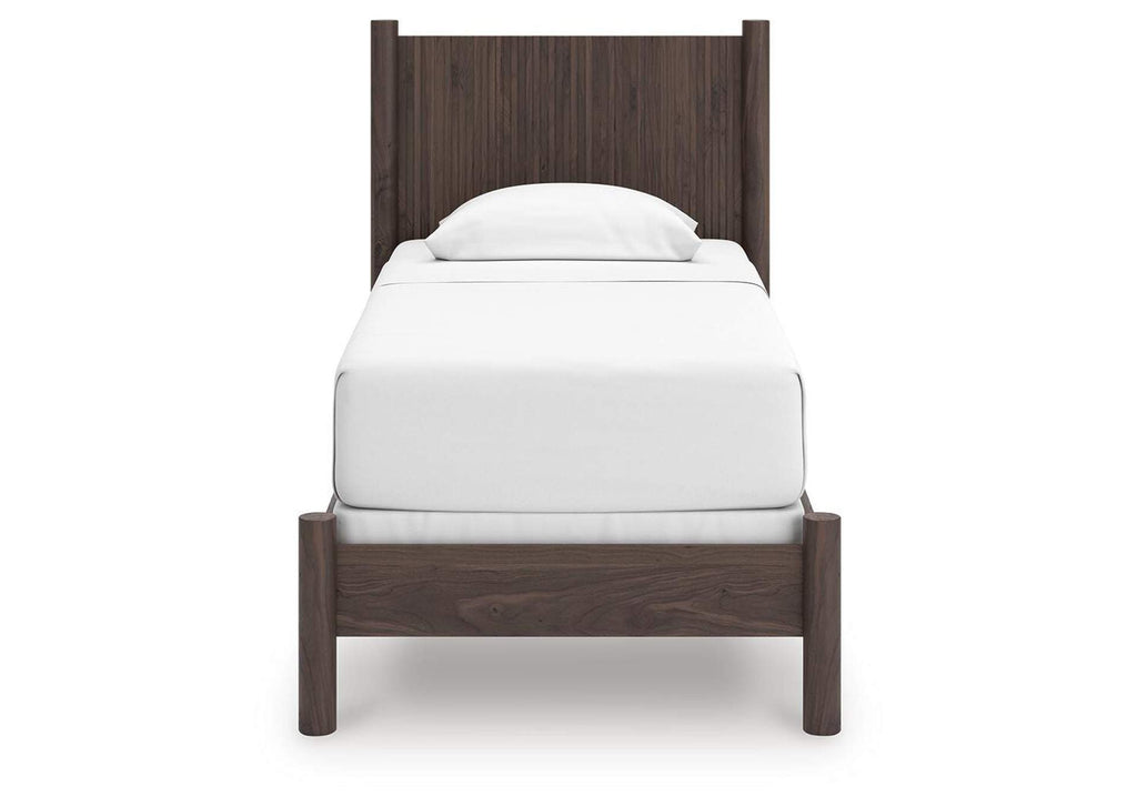 Cadmori Twin Panel Bed, Dresser, Mirror and Chest front view