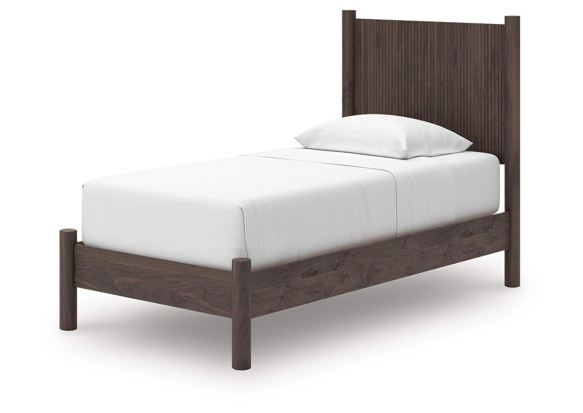 Cadmori Twin Panel Platform Bed, Dresser and Chest angled view