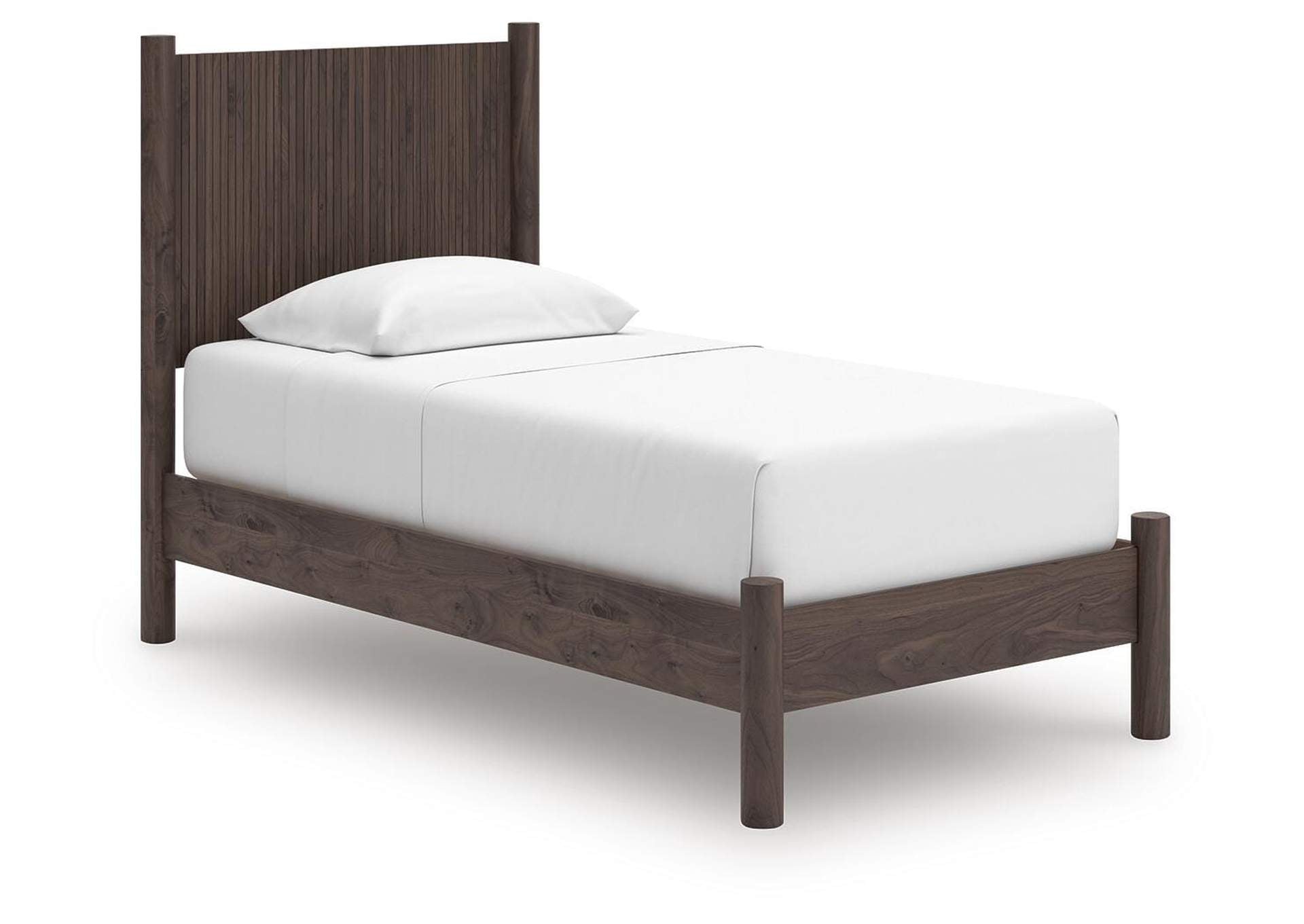 Cadmori Twin Panel Platform Bed, Dresser, Mirror and Chest angled view