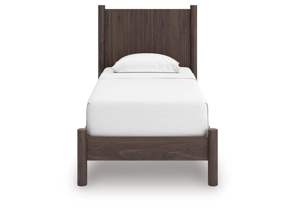 Cadmori Twin Panel Platform Bed, Dresser, Mirror and Chest front view