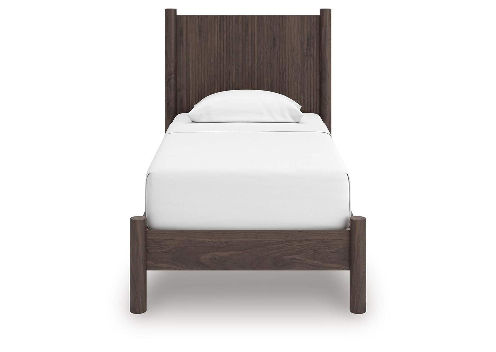 Cadmori Twin Panel Platform Bed, Dresser, Mirror and Nightstand front view