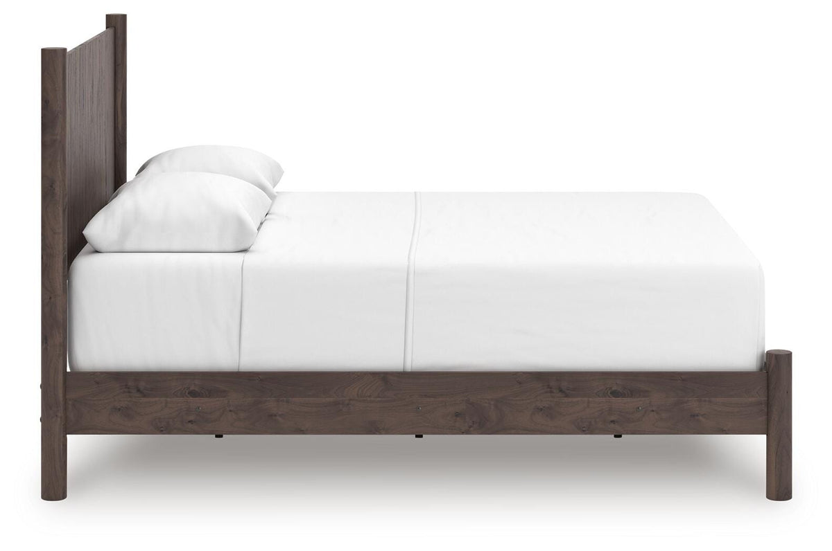 Pamytta Queen Panel Bed in Brown, side view