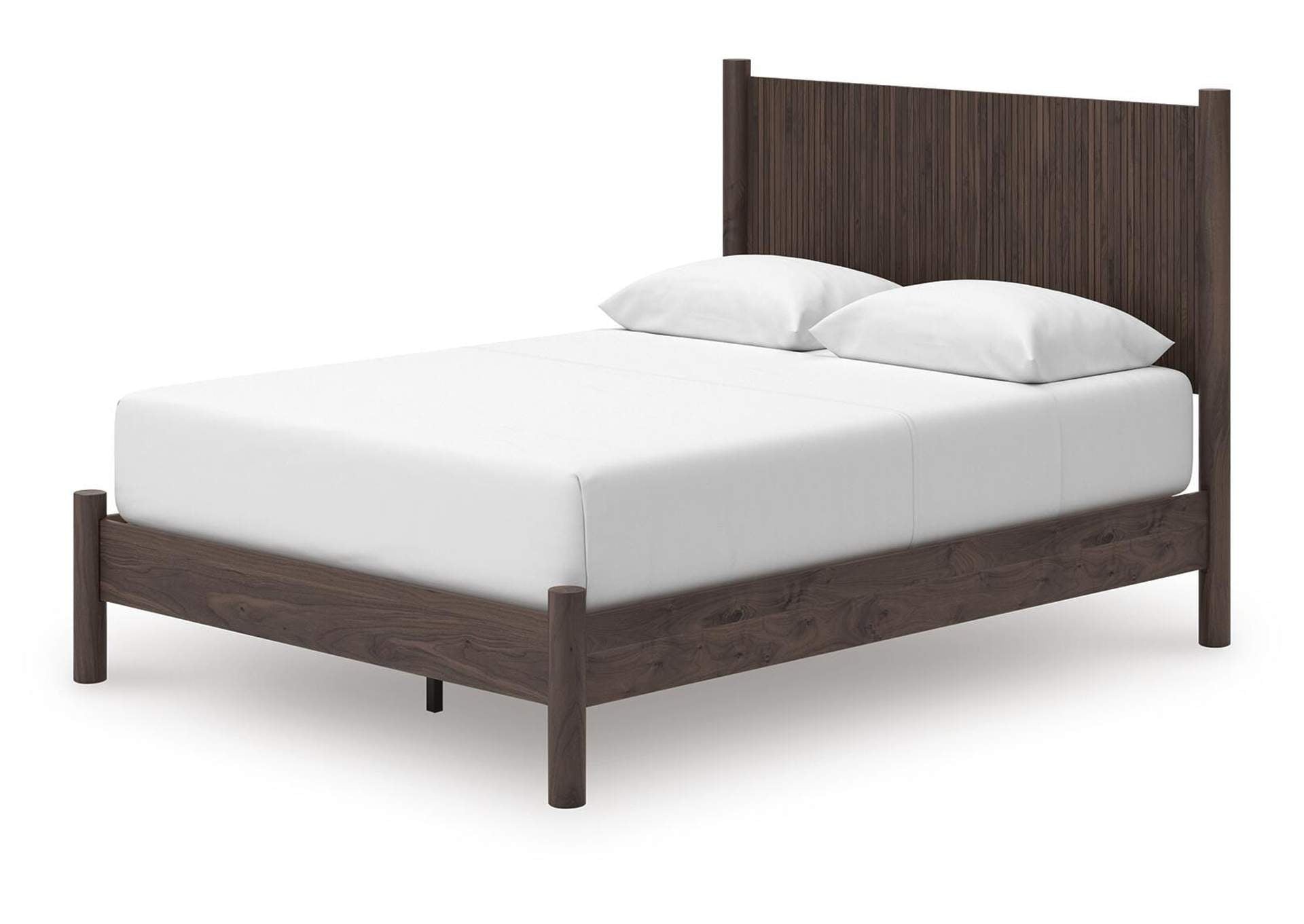 Cadmori Queen Panel Platform Bed, Dresser, Mirror, Chest and Nightstand angled view