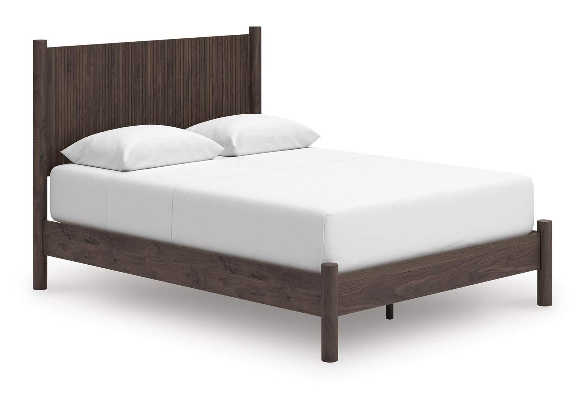 Cadmori Queen Panel Platform Bed, Dresser and Chest angled view