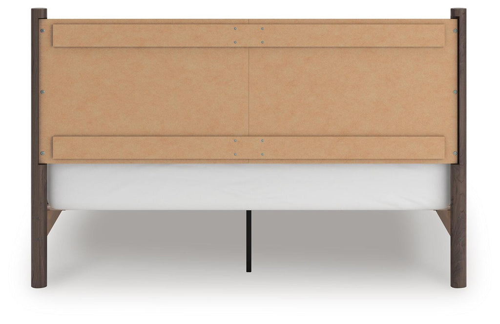Pamytta King Panel Platform Bed in Brown, back view