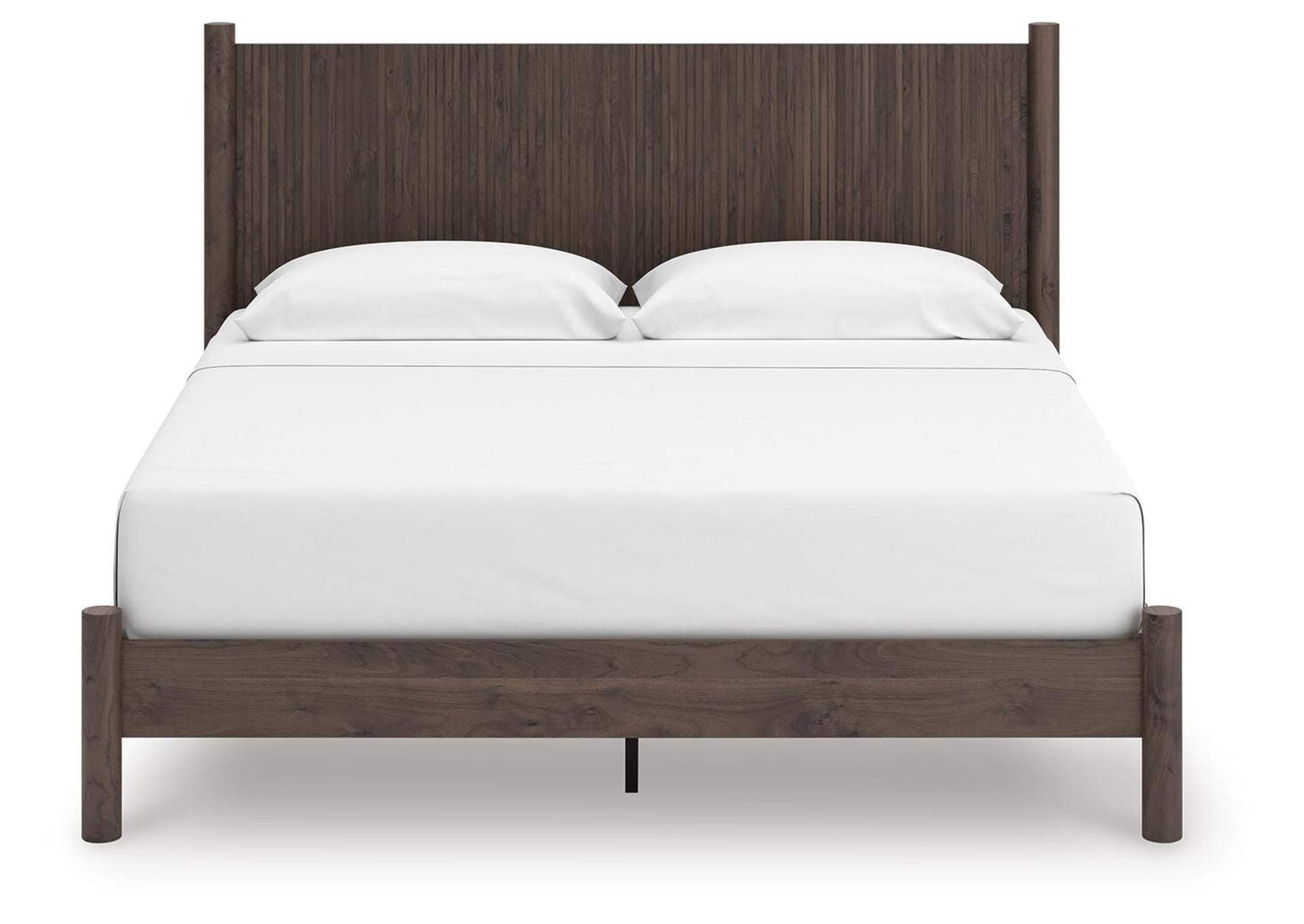 Cadmori King Panel Platform Bed, Chest and Nightstand front view