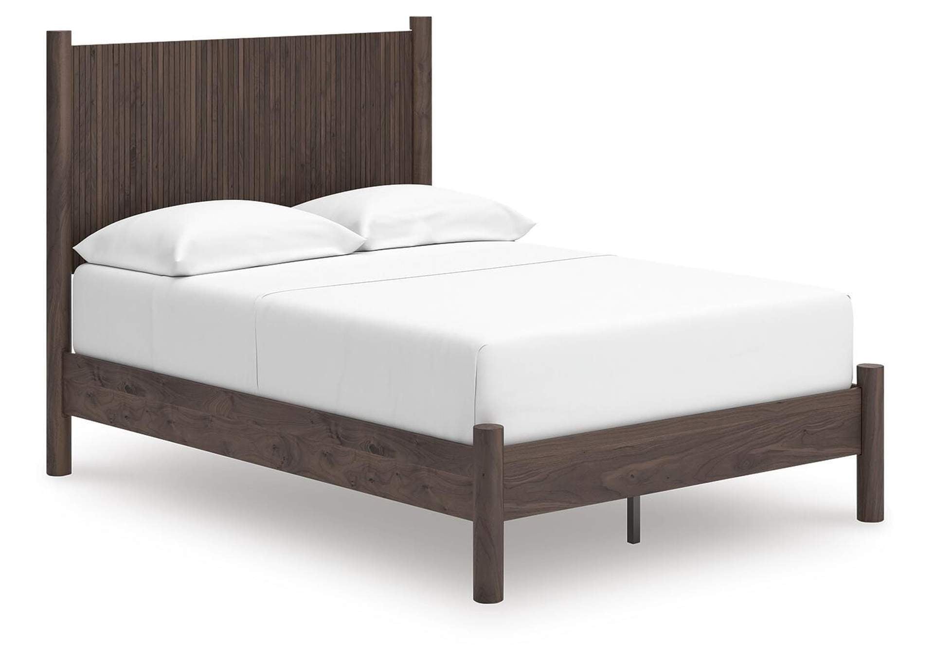 Cadmori Full Panel Platform Bed, Dresser and Chest angled view