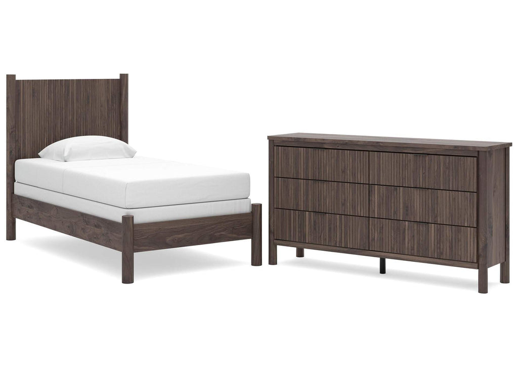 Cadmori Twin Panel Bed and Dresser
