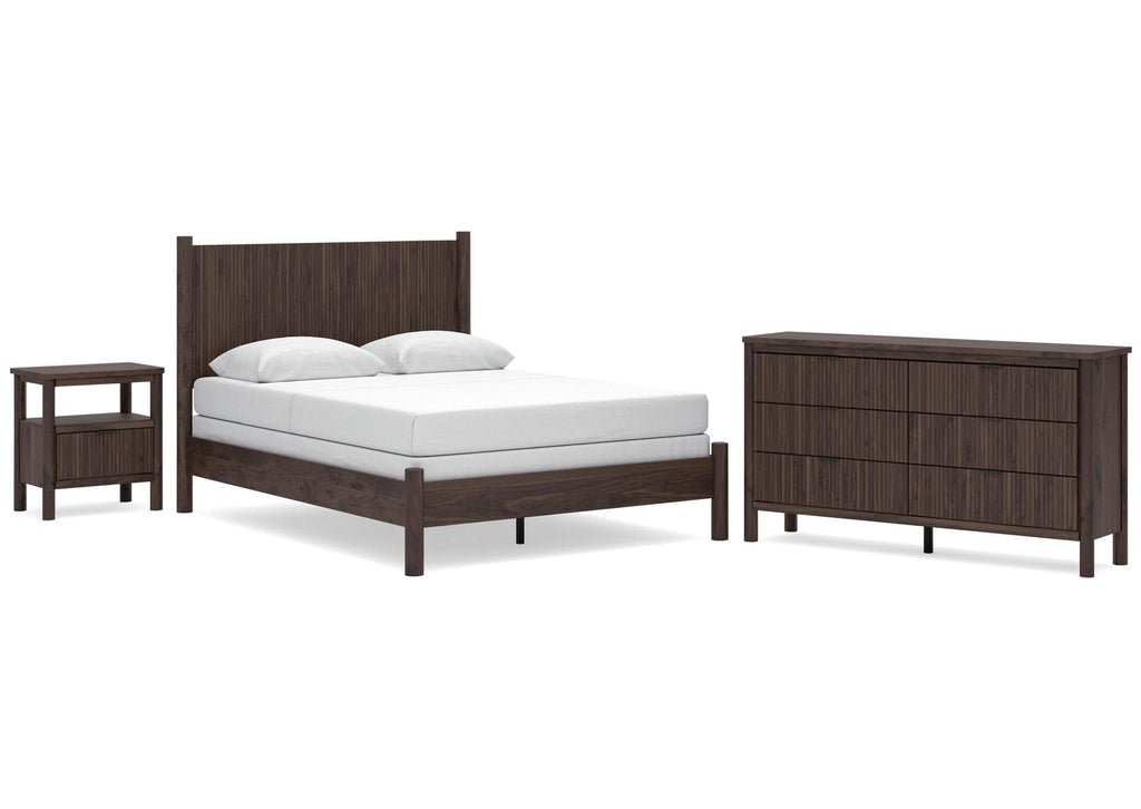 Cadmori Queen Panel Bed, Dresser and Nightstand
