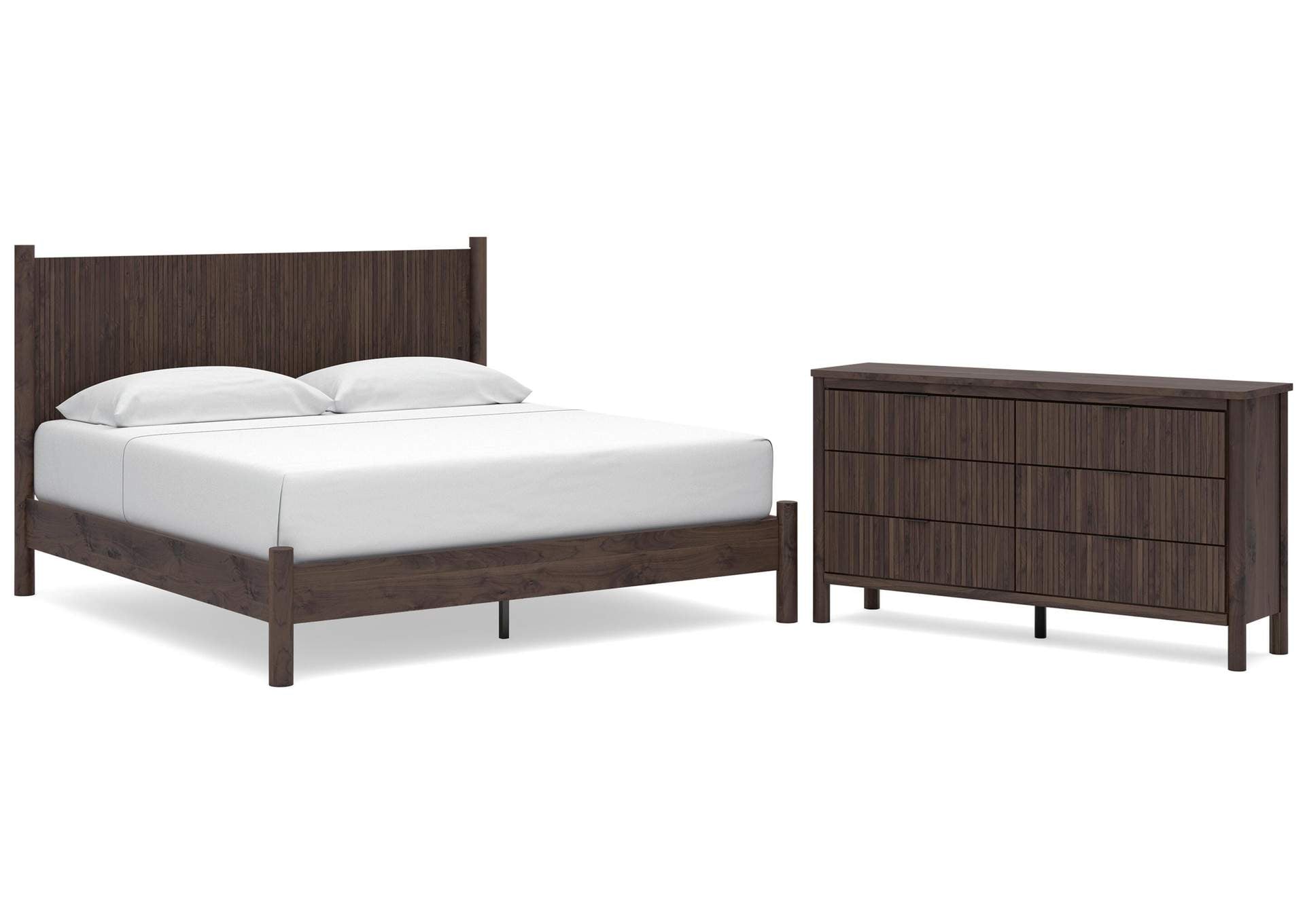 Cadmori King Panel Platform Bed and Dresser