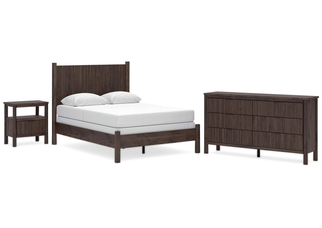 Cadmori Full Panel Bed, Dresser and Nightstand