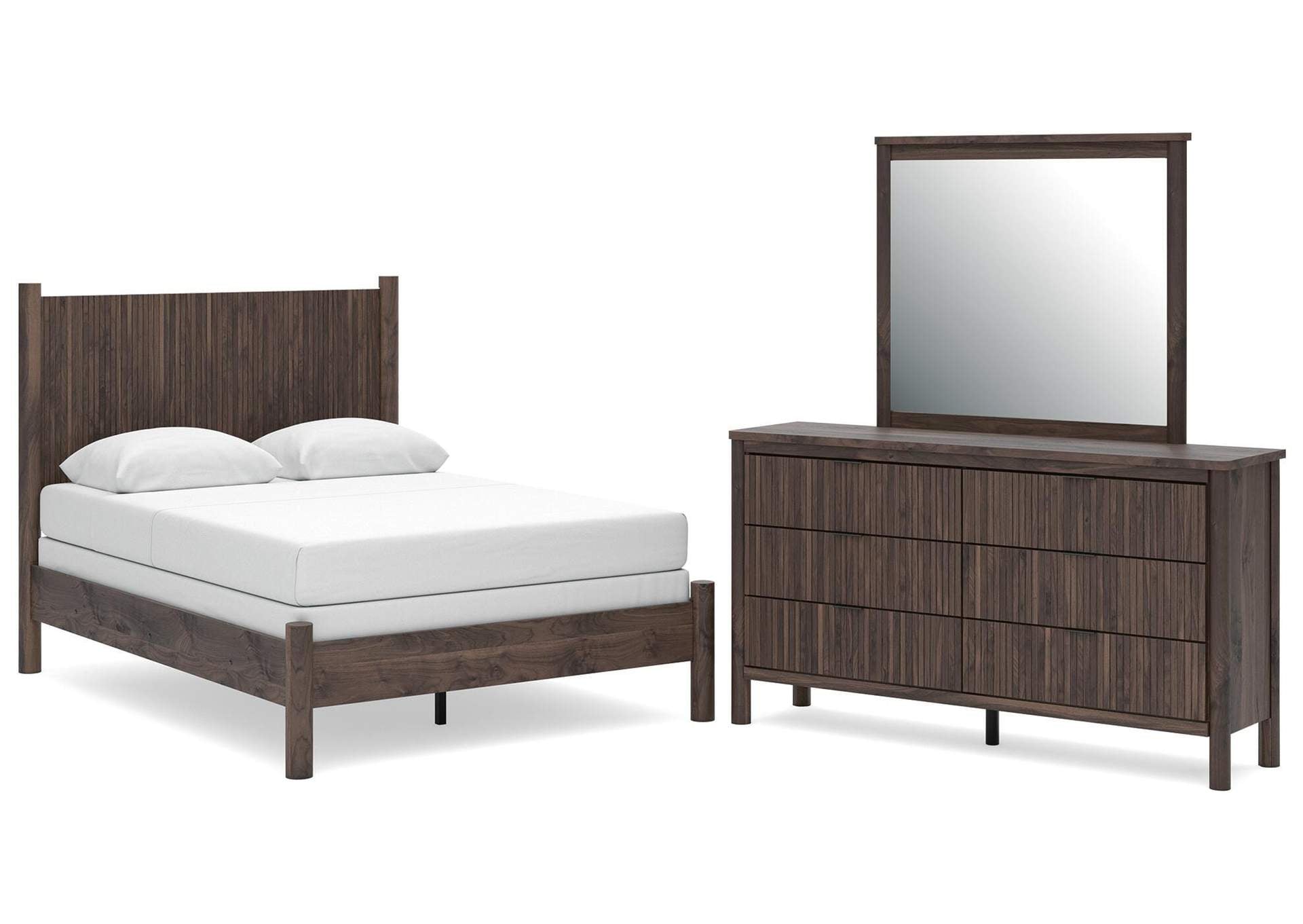 Cadmori Queen Panel Bed, Dresser and Mirror