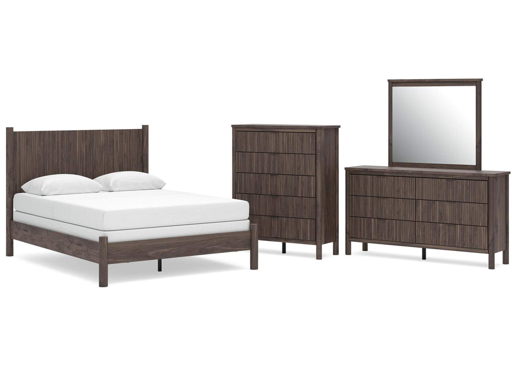 Cadmori Queen Panel Bed, Dresser, Mirror and Chest
