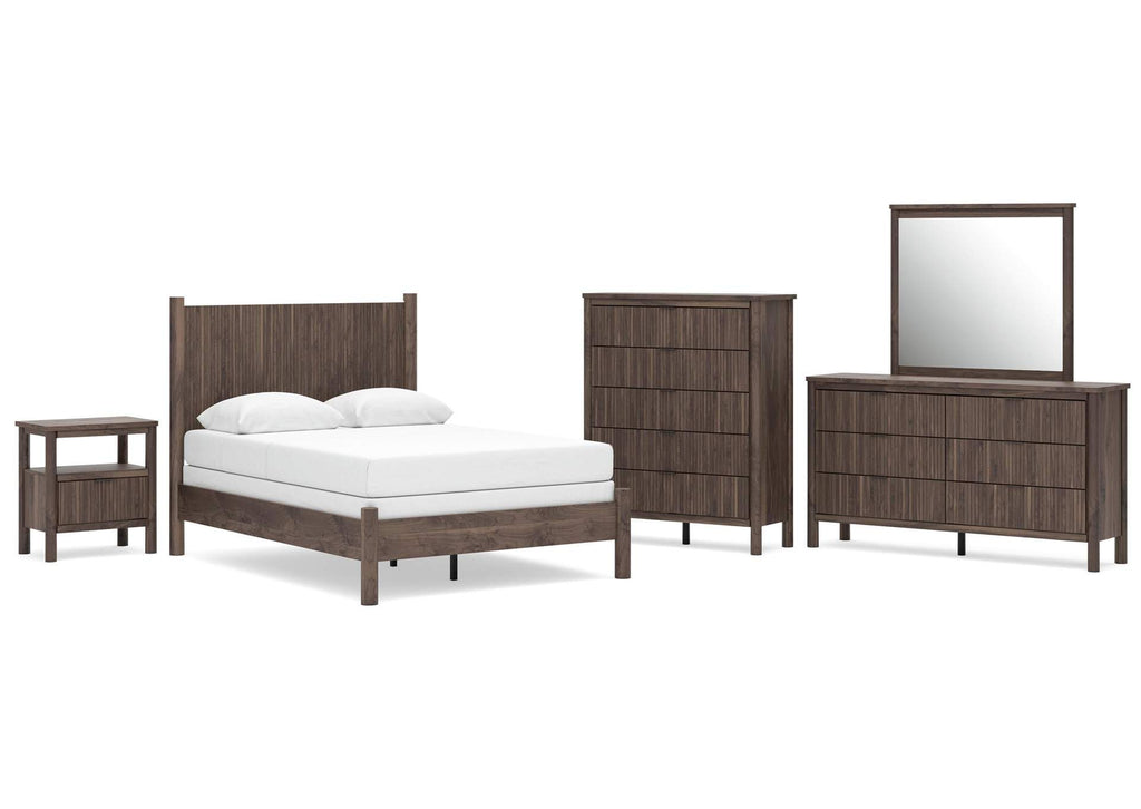 Cadmori Full Panel Bed, Dresser, Mirror, Chest and Nightstand