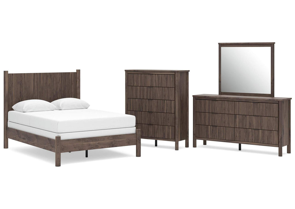 Cadmori Full Panel Bed, Dresser, Mirror and Chest