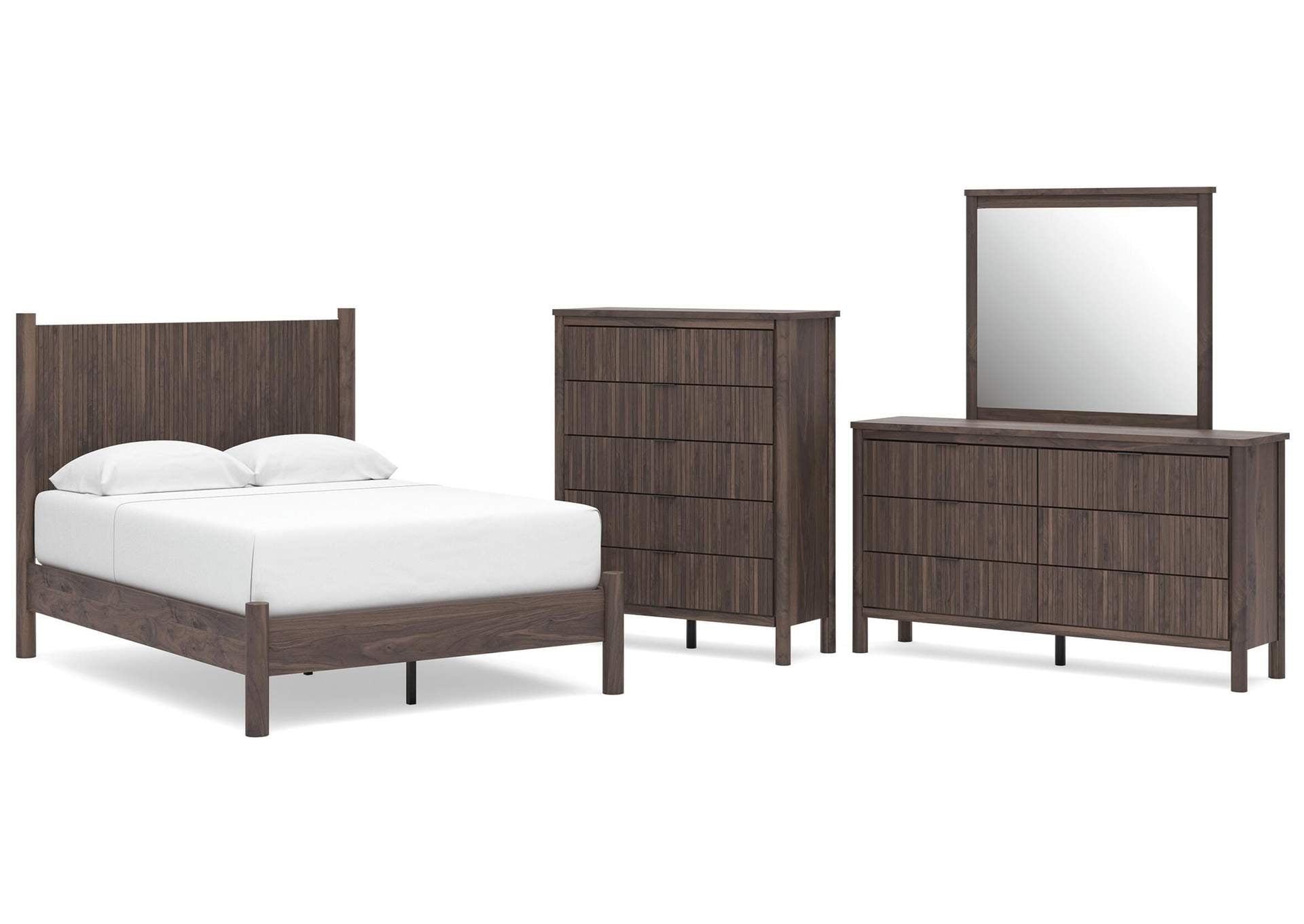 Cadmori Full Panel Platform Bed, Dresser, Mirror and Chest
