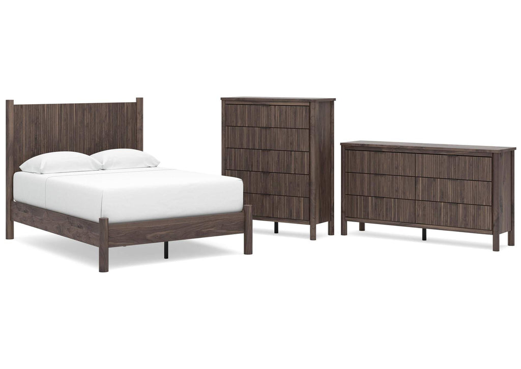 Cadmori Full Panel Platform Bed, Dresser and Chest