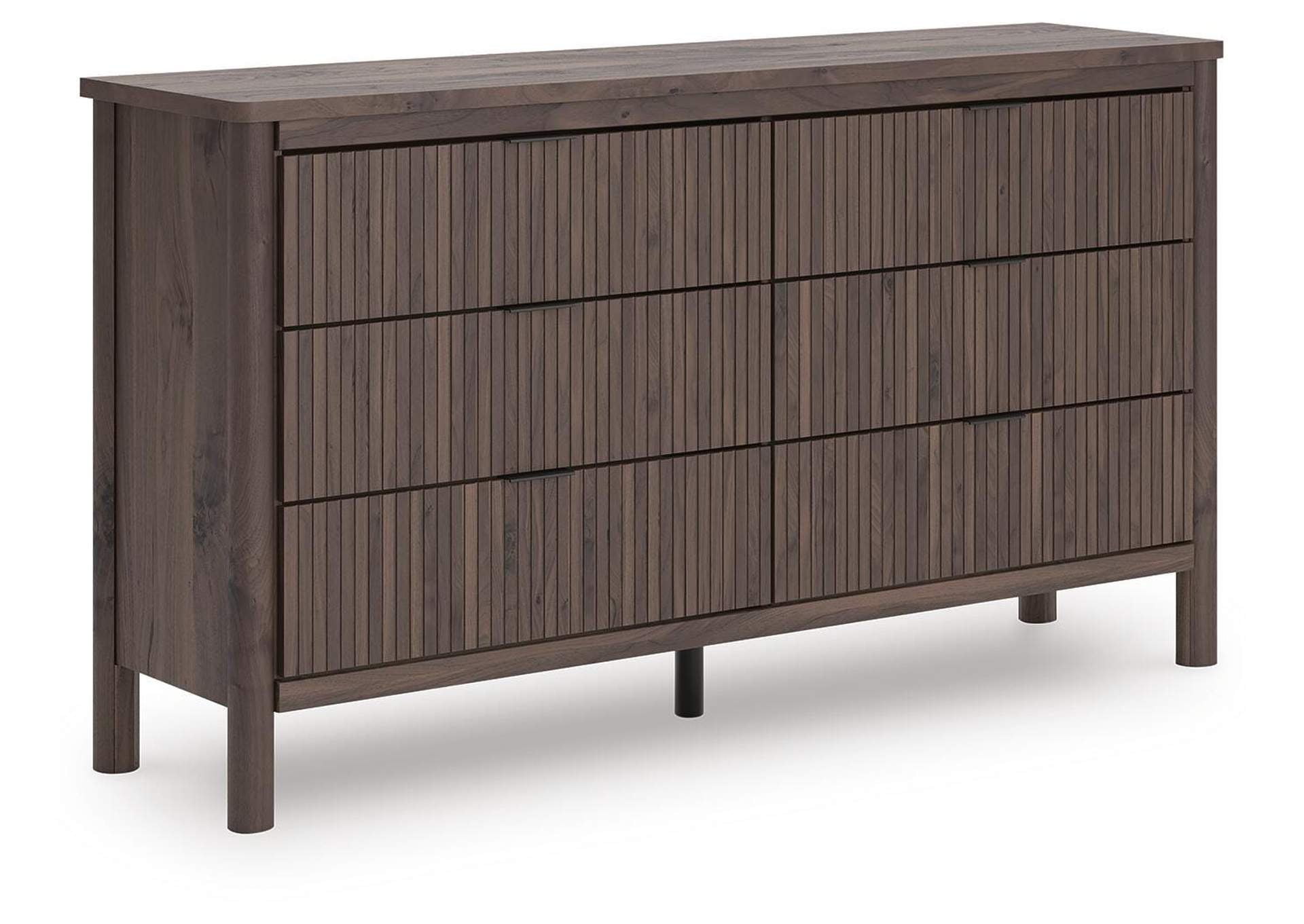 Cadmori Full Panel Platform Bed, Dresser and Chest angled view