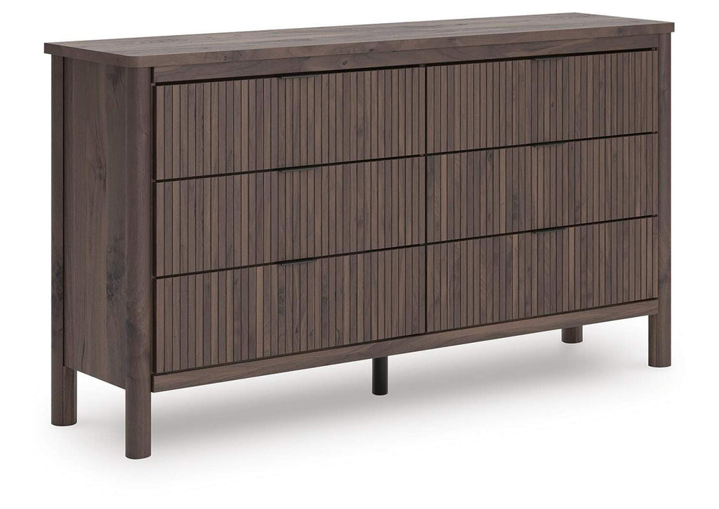 Cadmori King Panel Bed, Dresser and Nightstand angled view