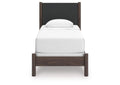 Cadmori Twin Upholstered Panel Bed, Dresser and Mirror