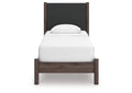 Cadmori Twin Upholstered Panel Platform Bed, Dresser and Chest