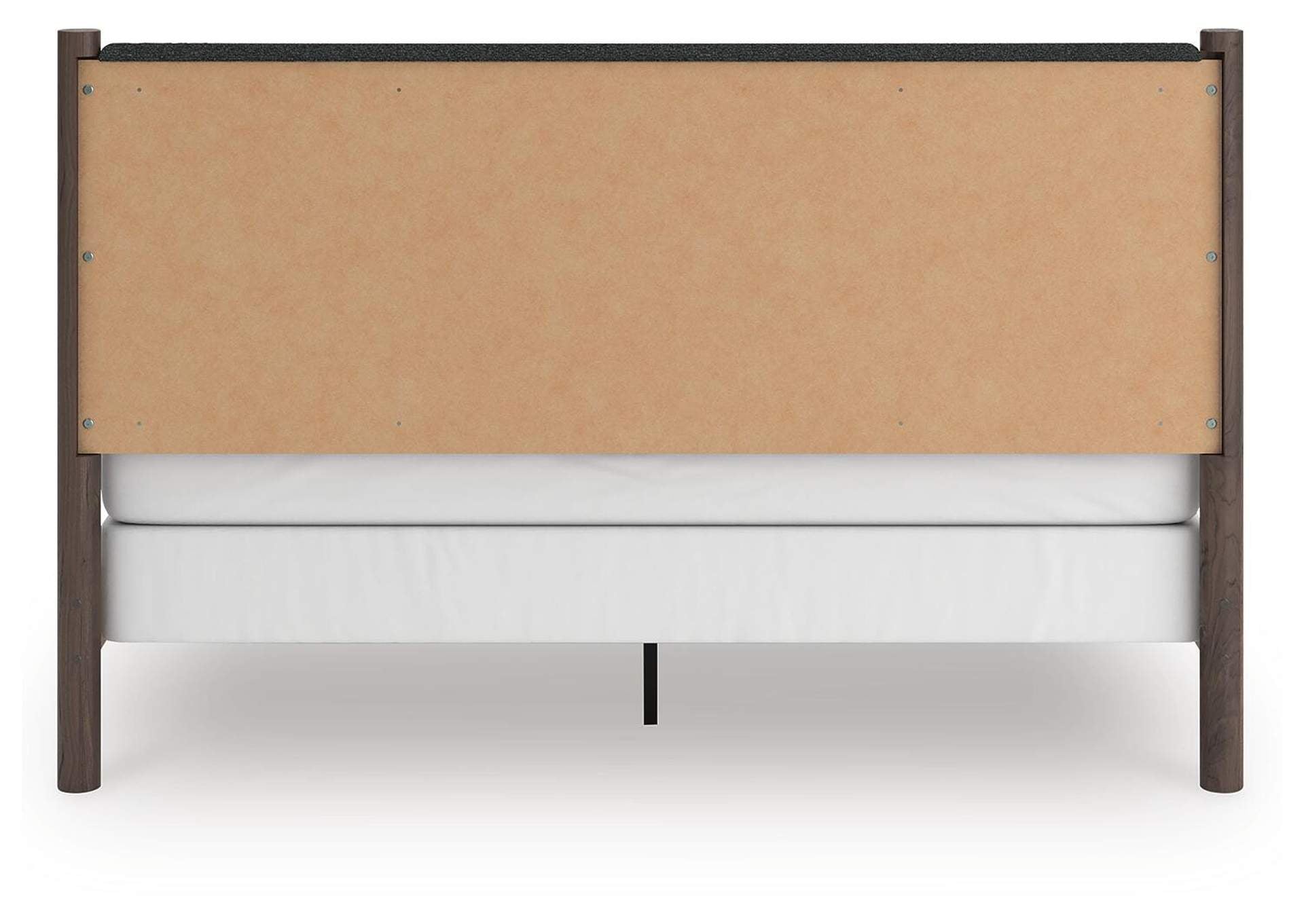 Cadmori King Upholstered Panel Bed and Dresser