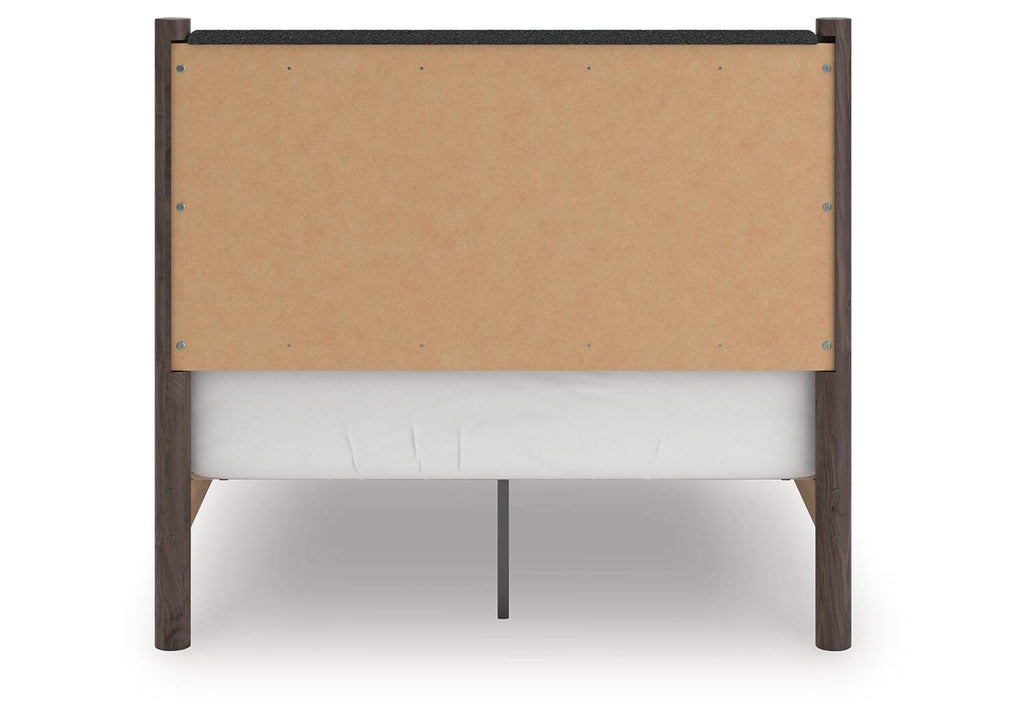Cadmori Full Upholstered Panel Platform Bed, Dresser and Chest