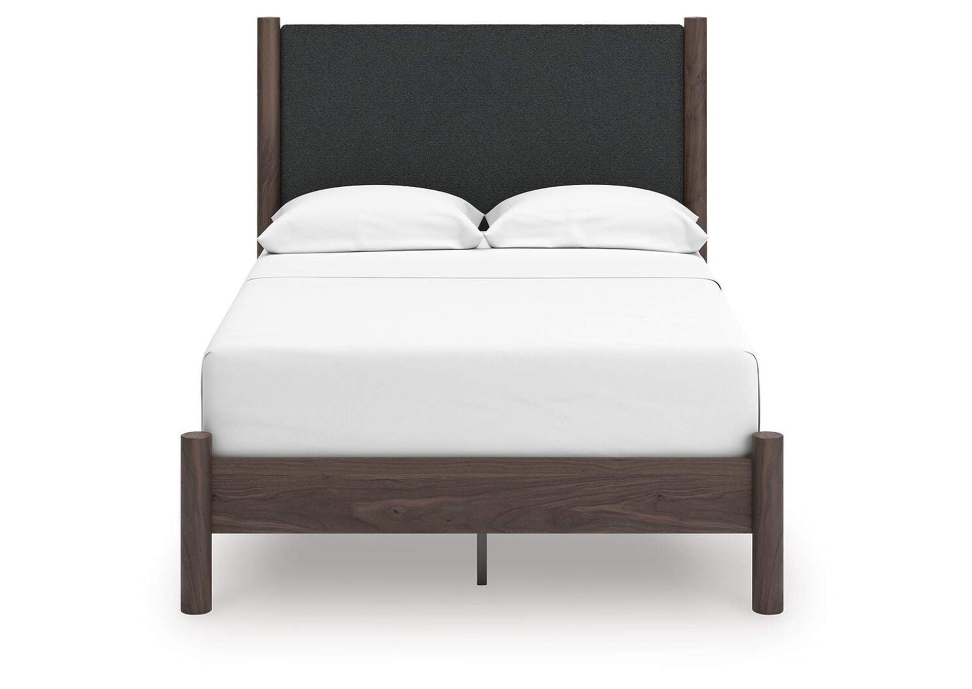 Cadmori Full Upholstered Panel Platform Bed, Dresser and Chest